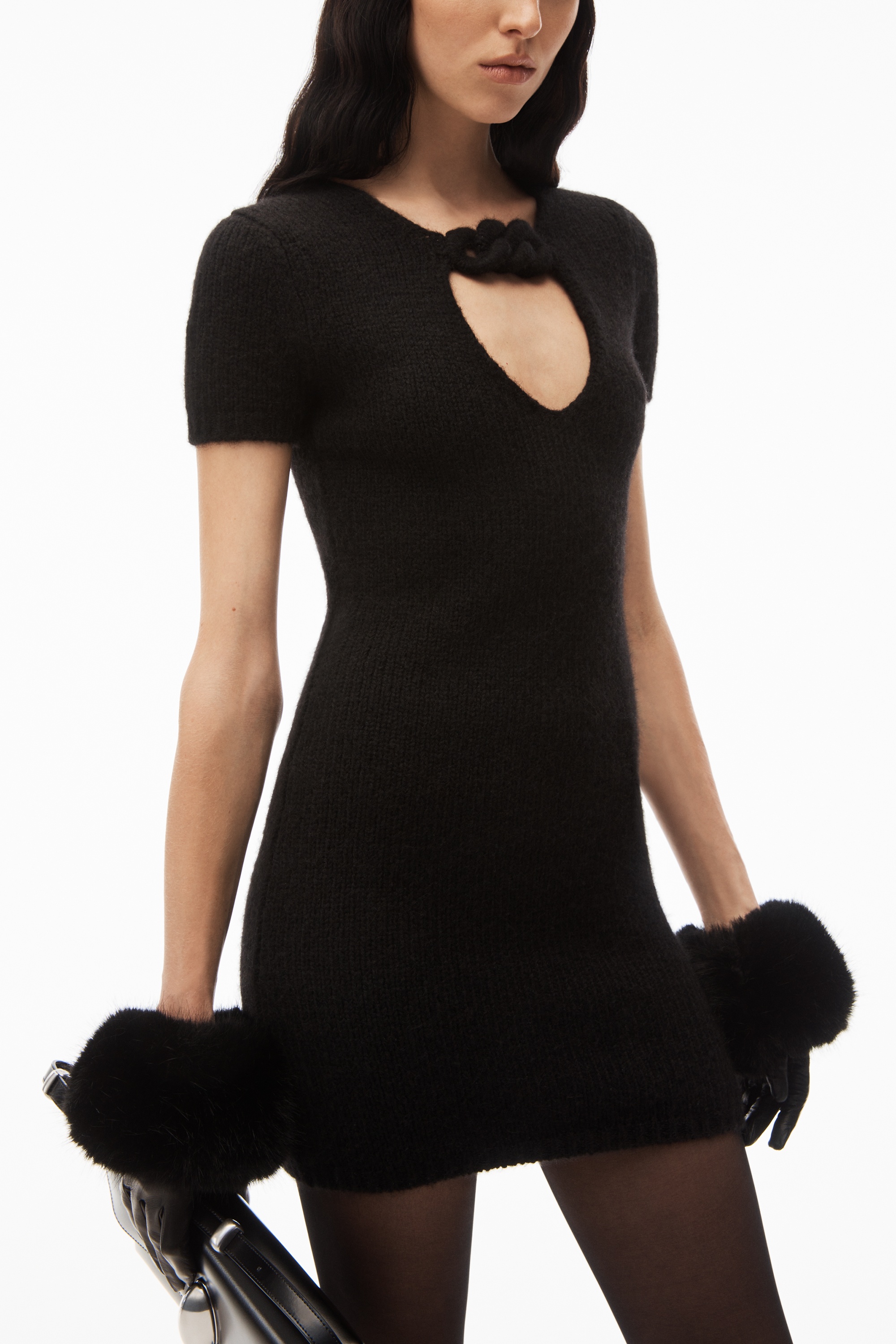 mini dress in stretch knit - 3