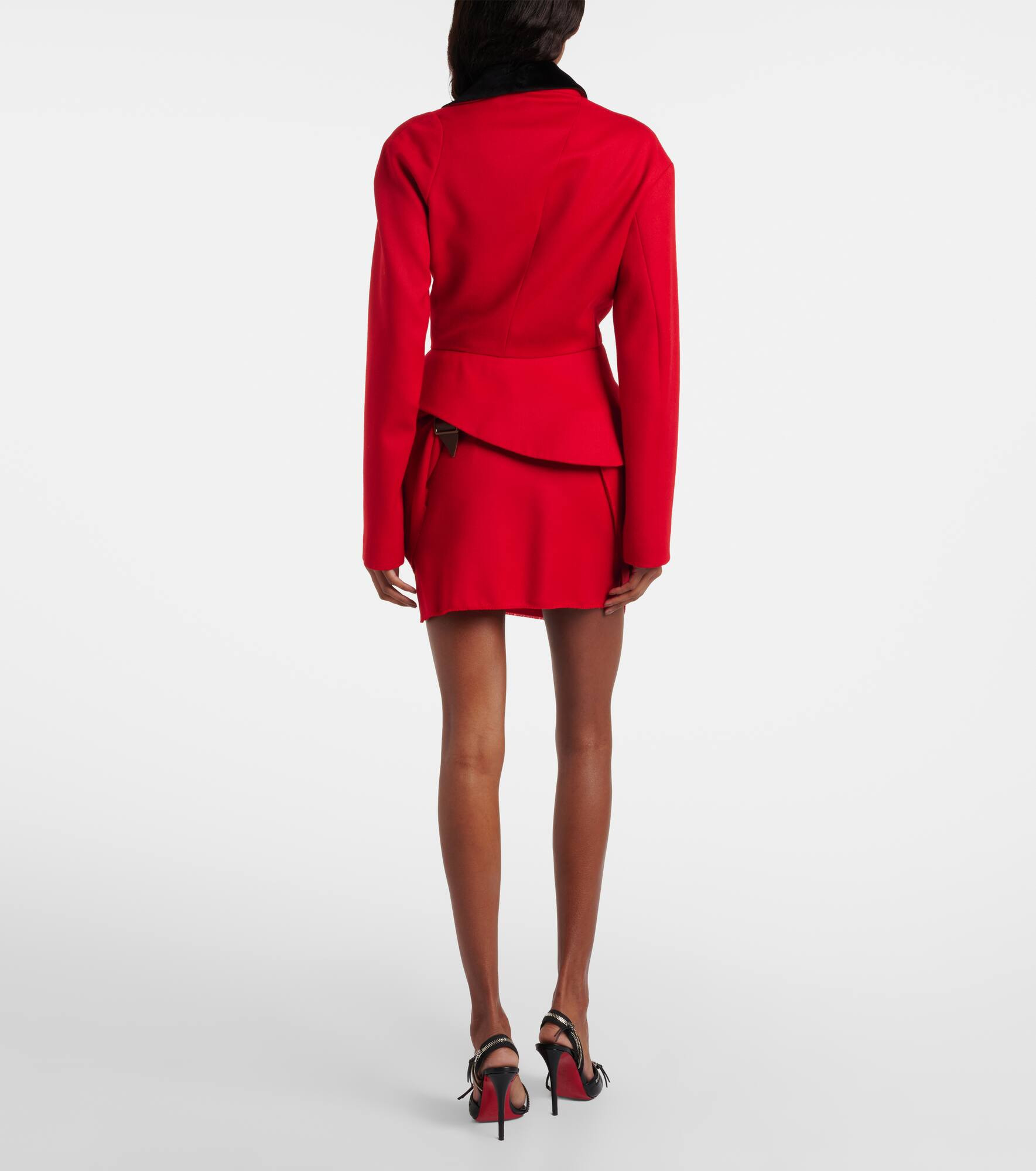 Mini Frame wool miniskirt - 3