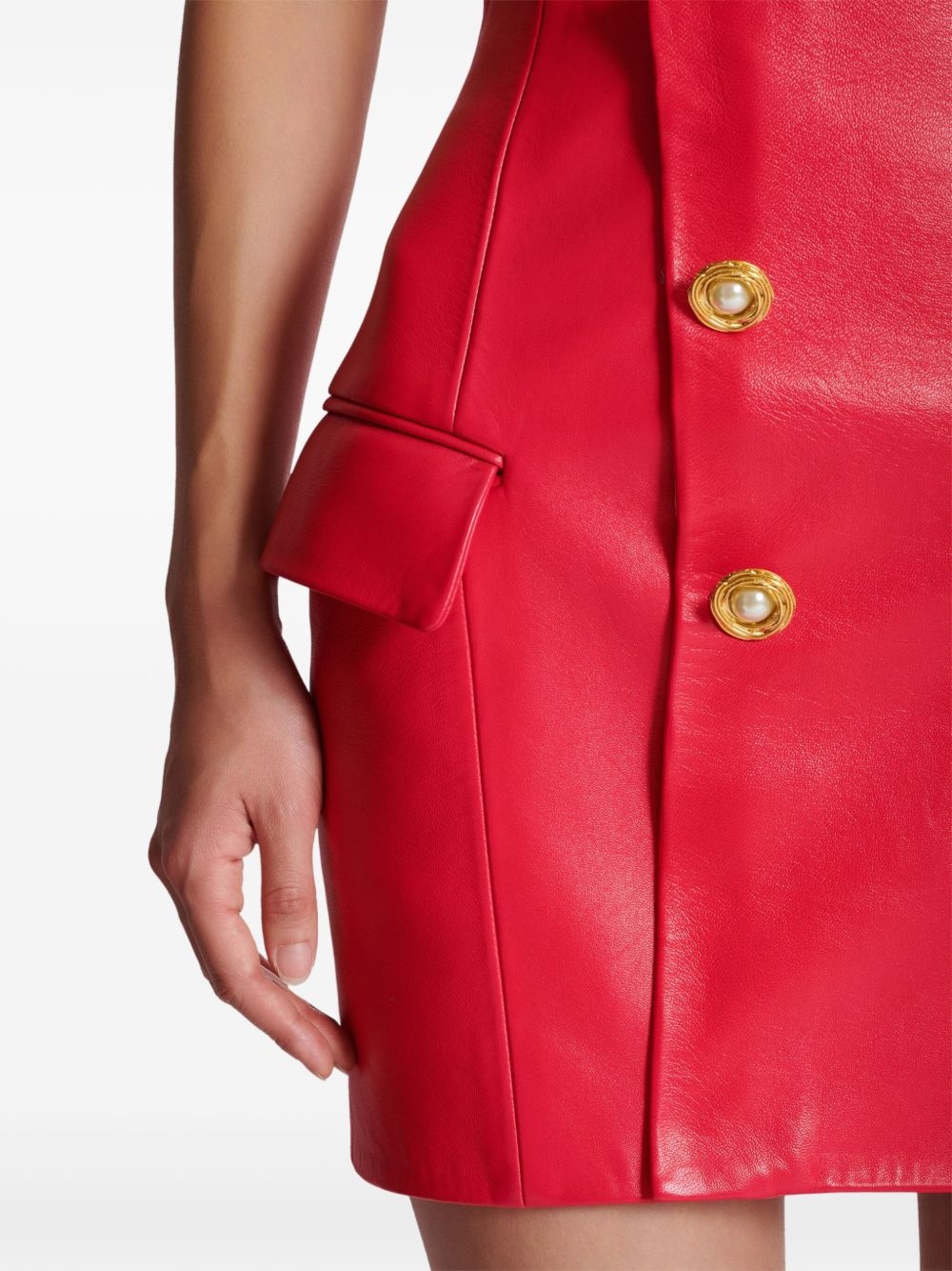 lambskin mini skirt - 7