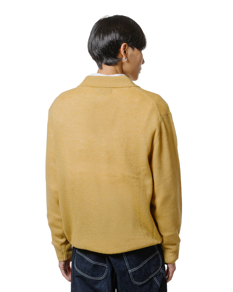 Knit Polo 9G Wool Silk Shaggy Gold 3