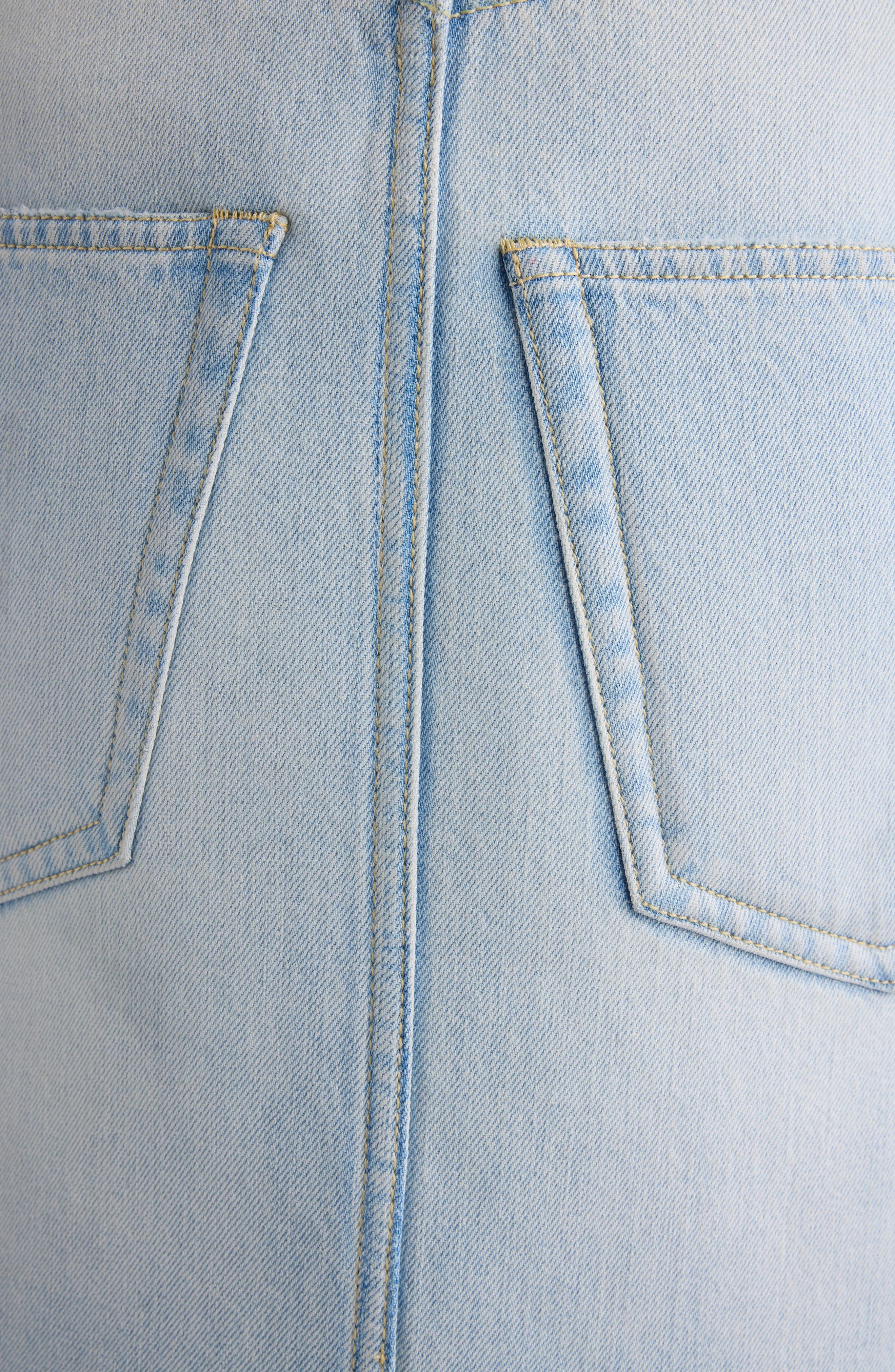 Acne Studios Iriam Padded Denim Skirt in Light Blue at Nordstrom - 6