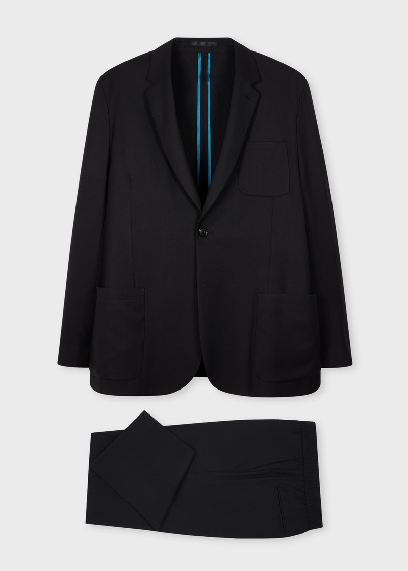 A Suit To Travel In - Black Wool Unlined Suit 1