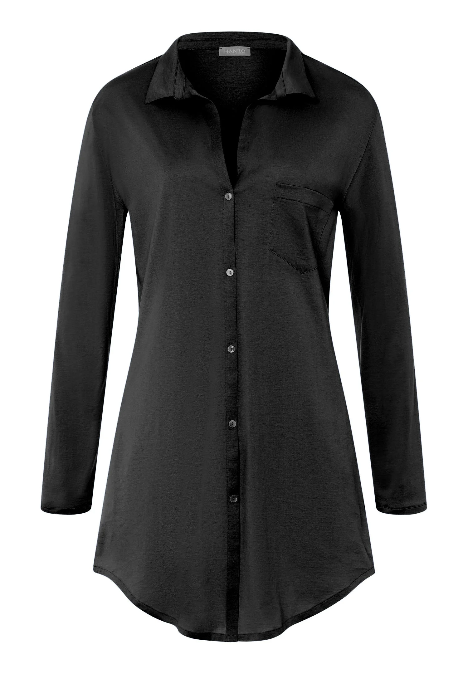 Cotton Deluxe Button Front Cotton Sleep Shirt - 1