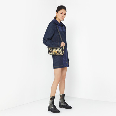 FENDI Black raffia FF bag outlook