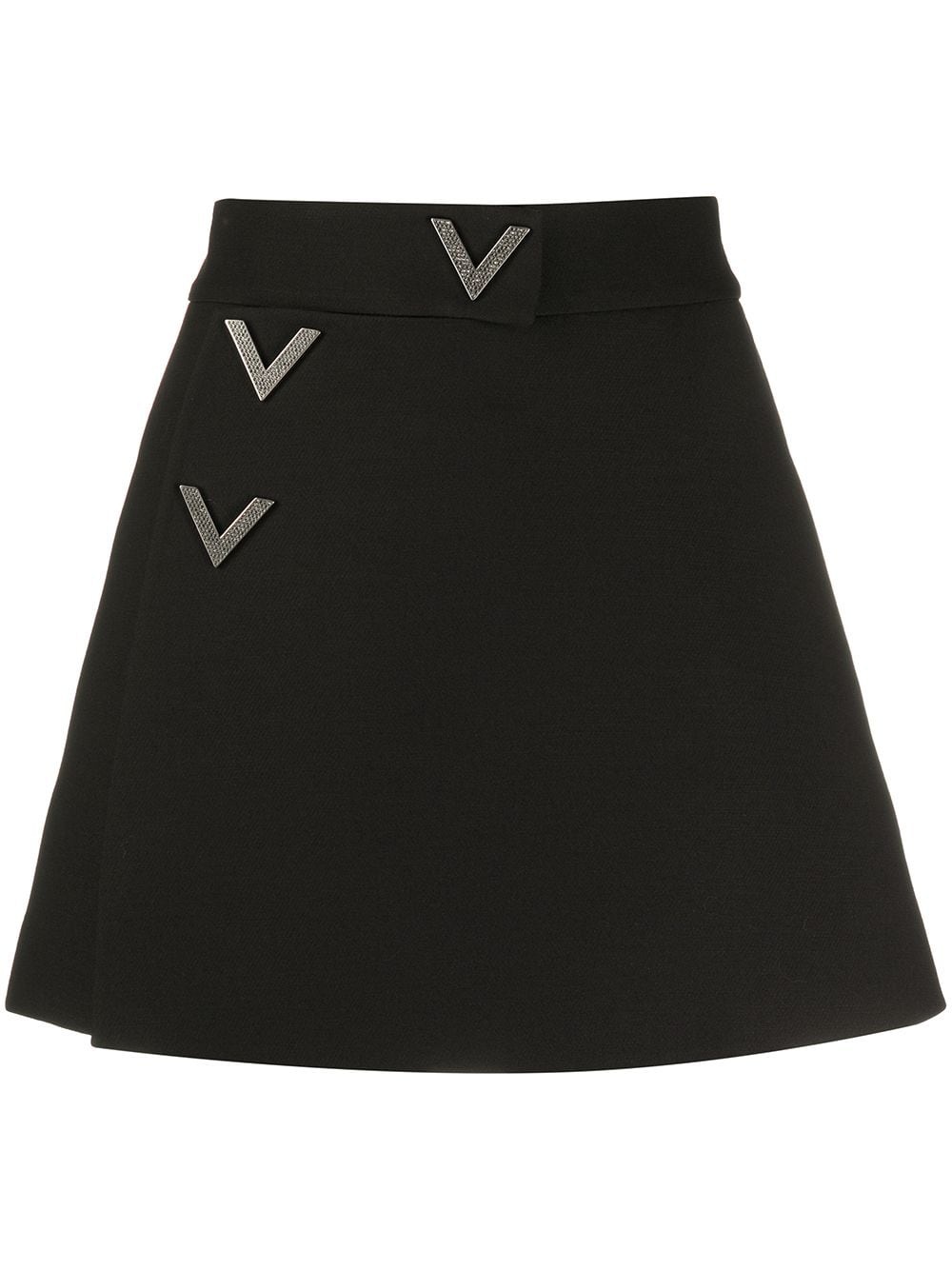 crystal-embellished V buttons skorts - 1