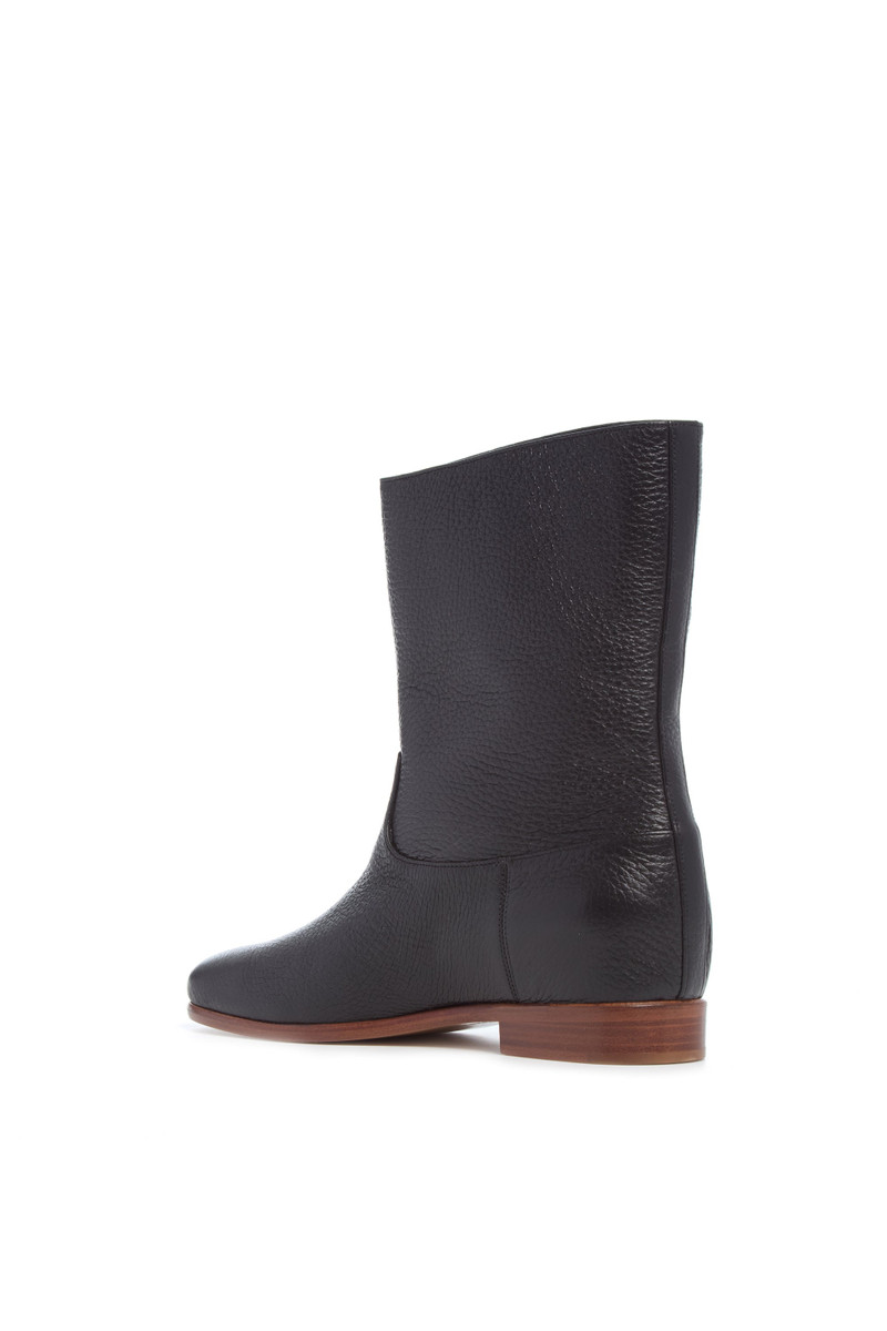 GABRIELA HEARST Tina Ankle Boot in Black Textured Leather outlook