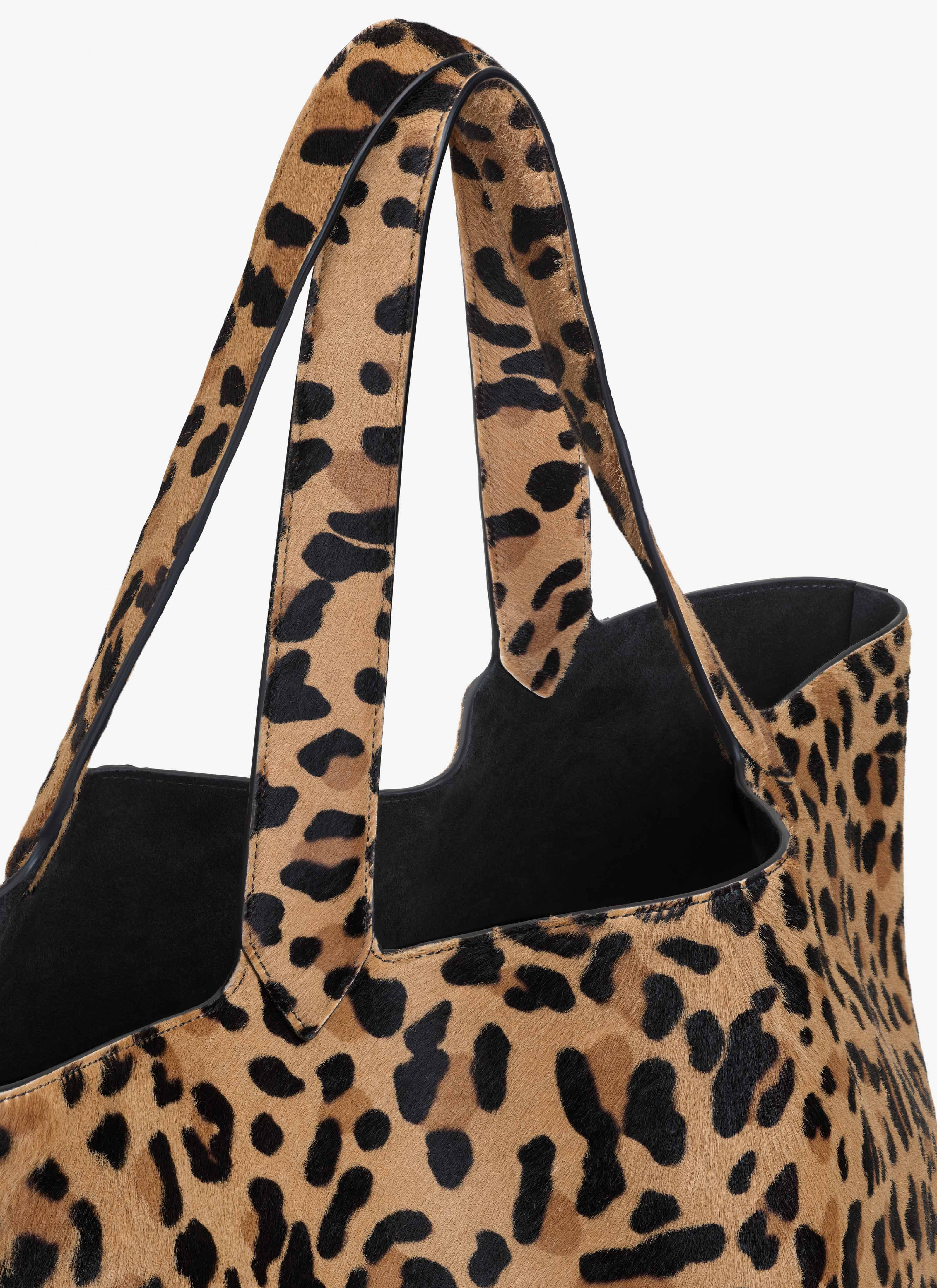 LE CABAS BAG IN LEOPARD HAIRCALF - 5
