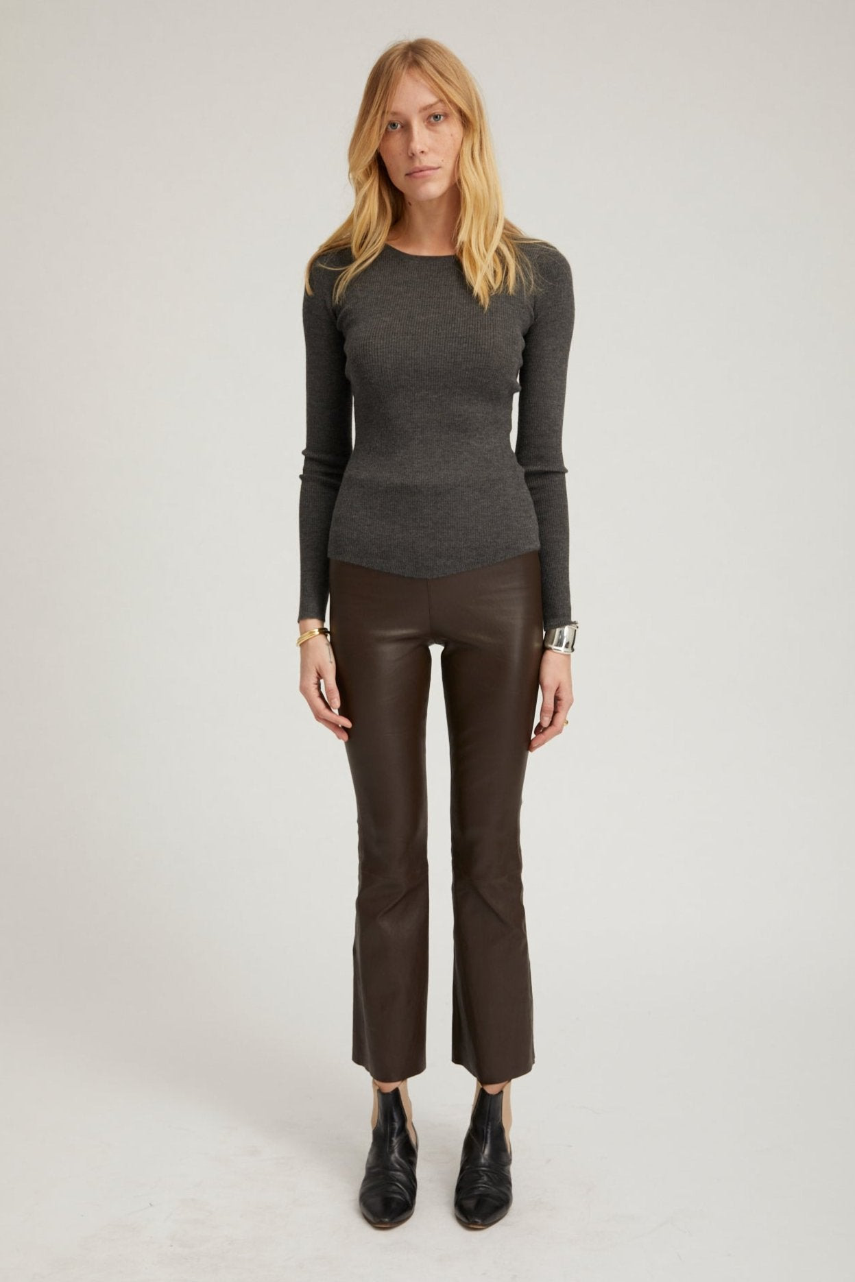 AMERICANO LEATHER ANKLE FLARE - 2