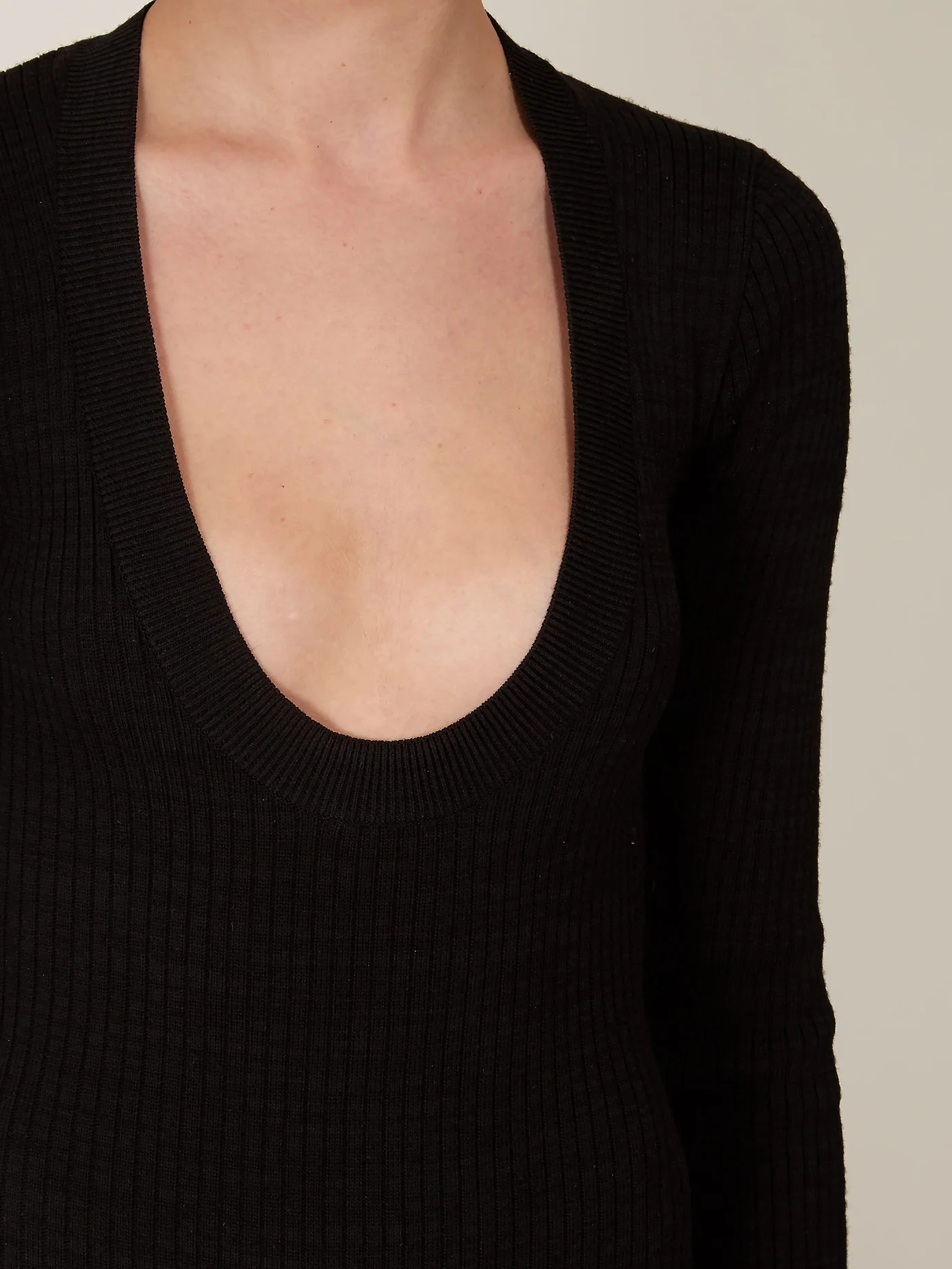 Scoop-neck ribbed wool bodysuit - 5