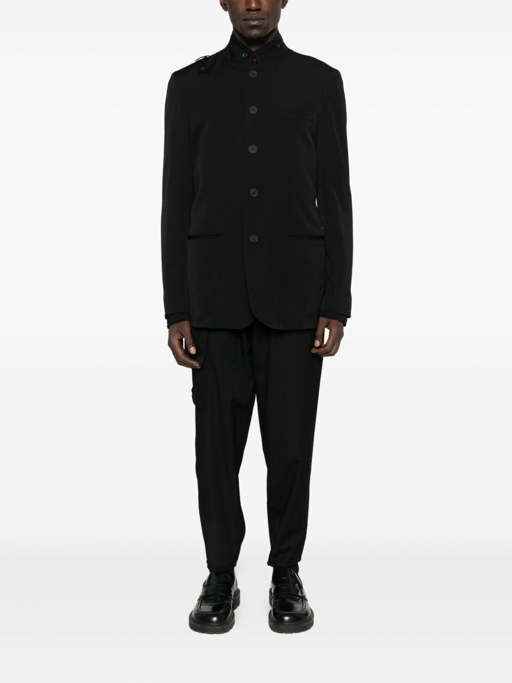 mandarin-collar buttoned jacket - 2