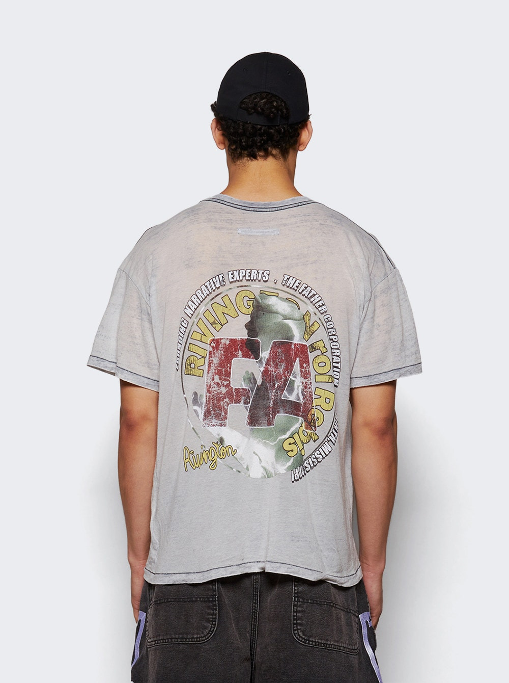 Founding Narrative Tee Blue Burnout - 4