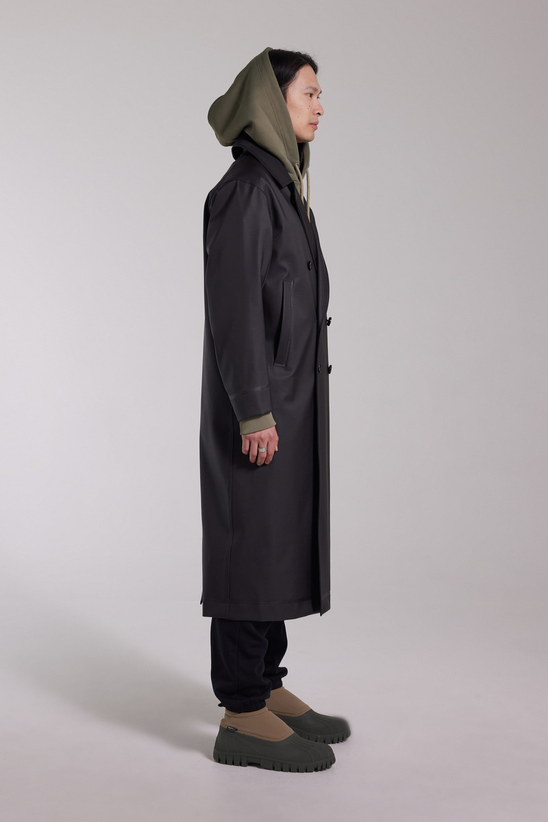 Rosenbad Long Double Breasted Overcoat Black 5