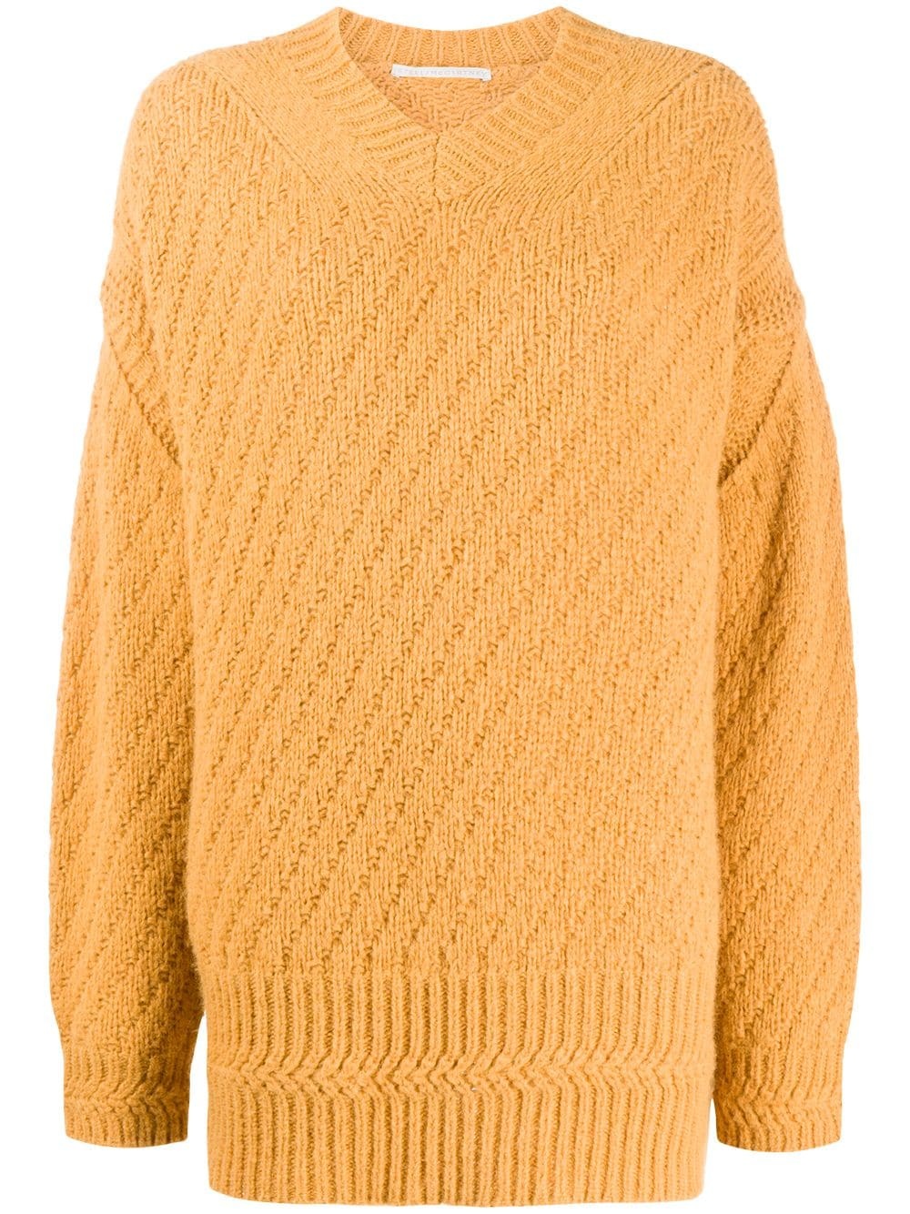 oversized V-neck jumper - 1