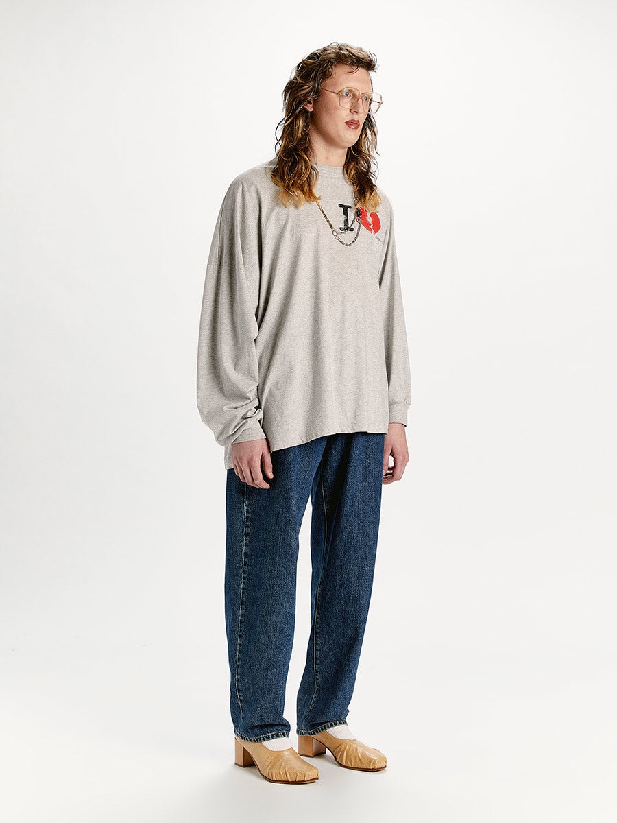I Suffer Long Sleeve Light Grey - 5