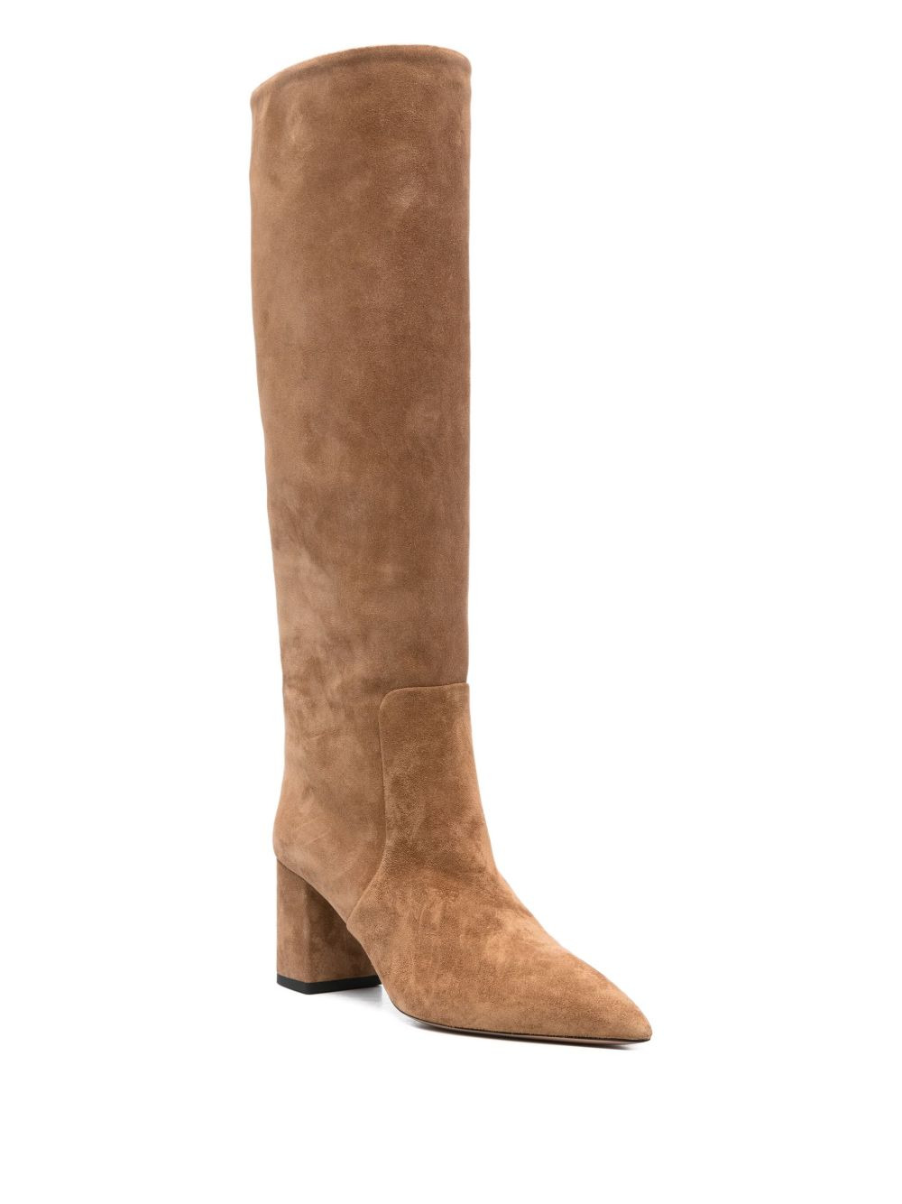 70mm calf suede block-heel boots - 2