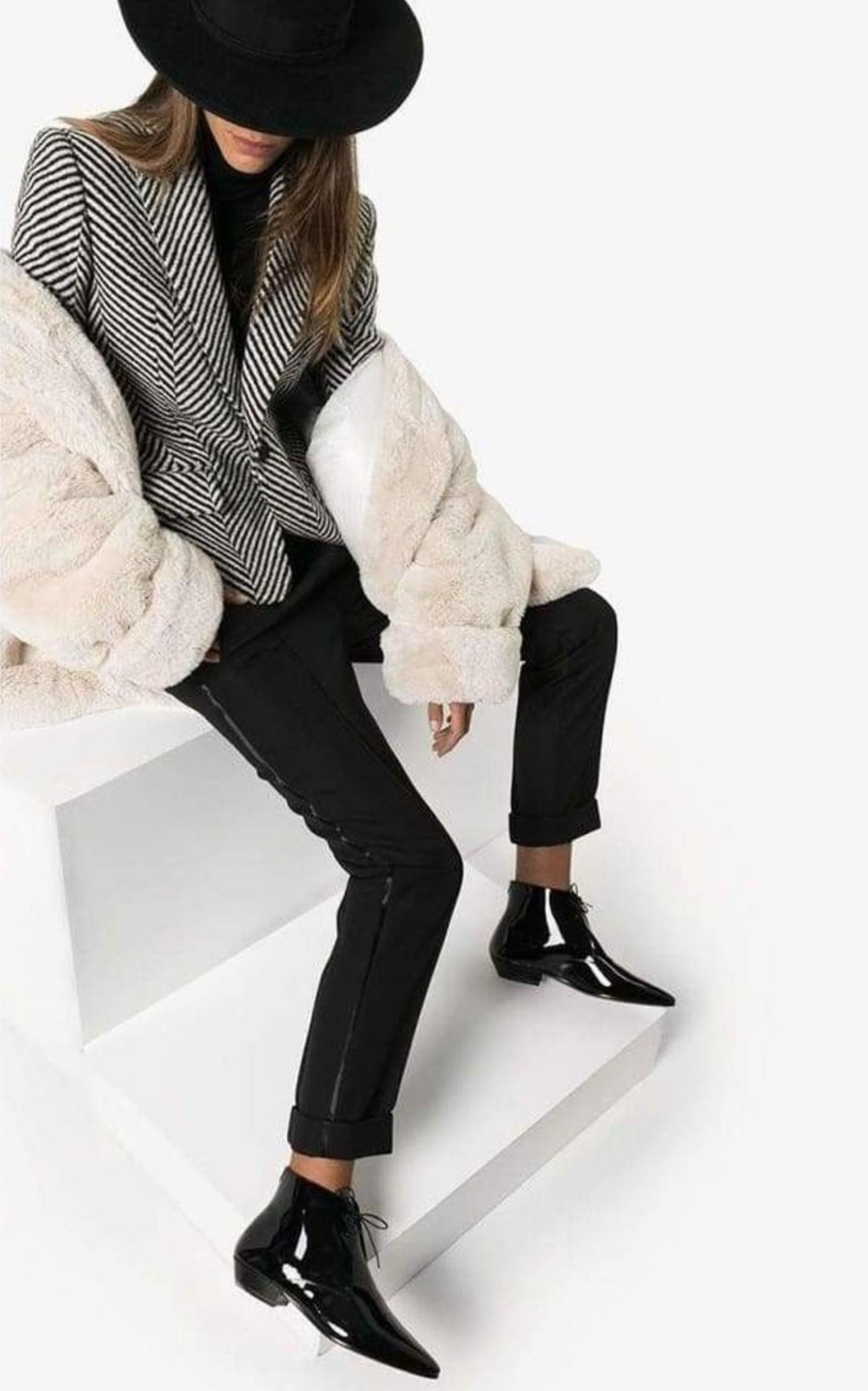 Pathen Leather Ankle Boots - 8