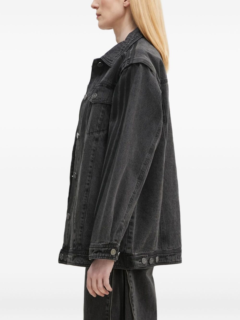panelled denim jacket - 3