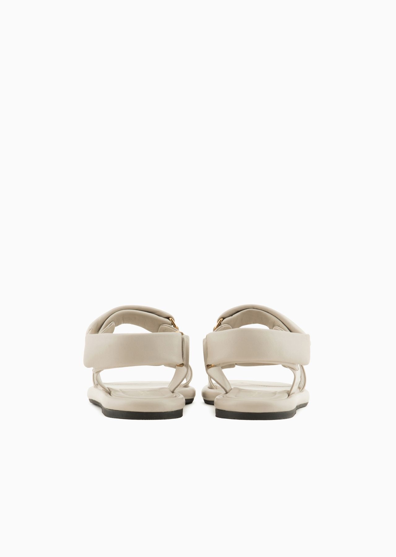 Padded nappa-leather flat sandals - 4