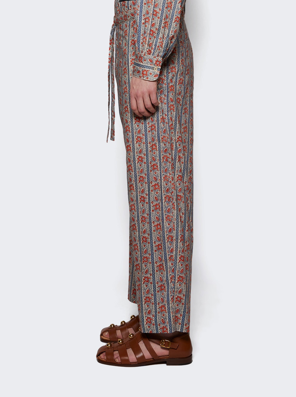 Muslin Pants Blue And Red - 4