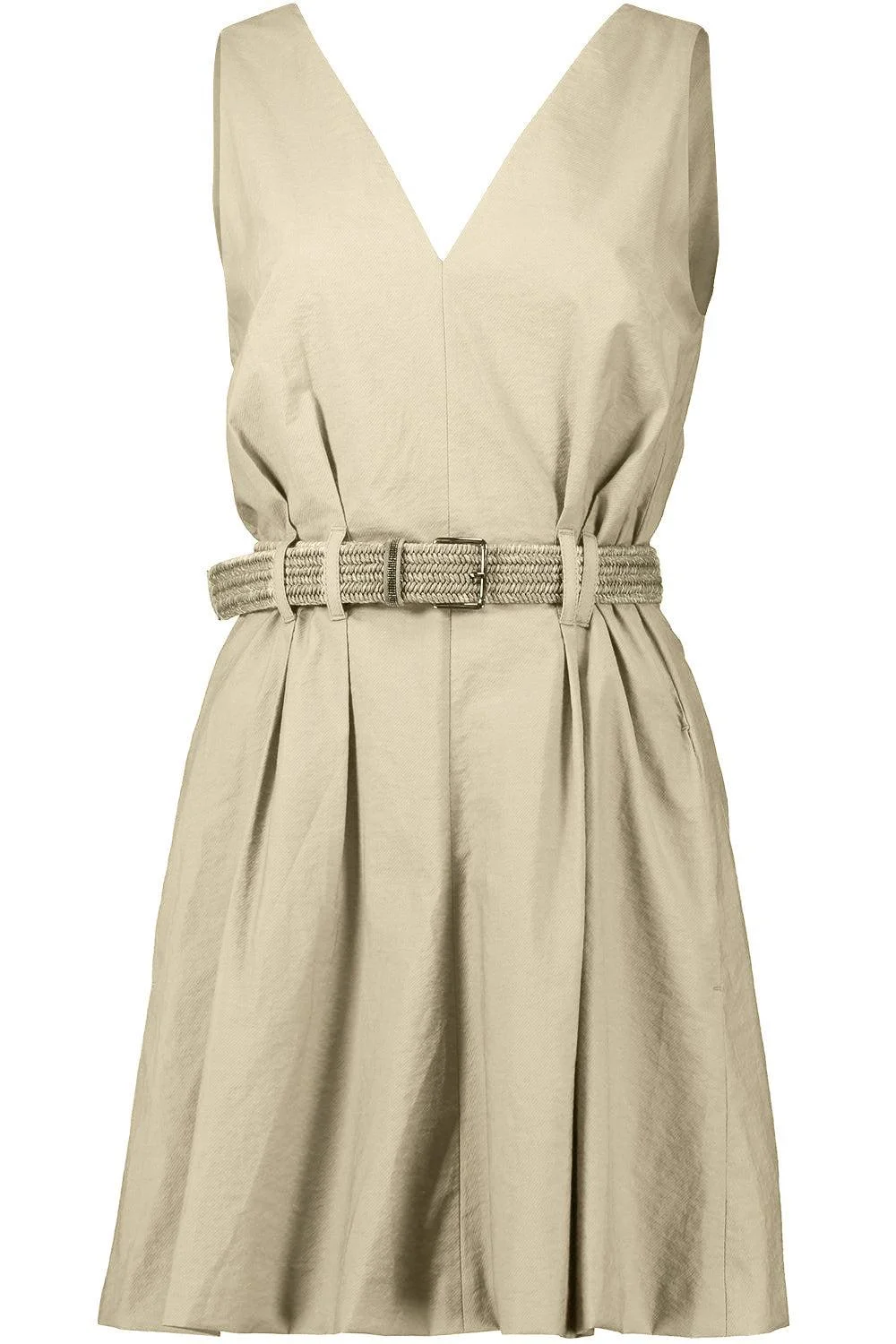 Texture Belted Mini Dress - 1