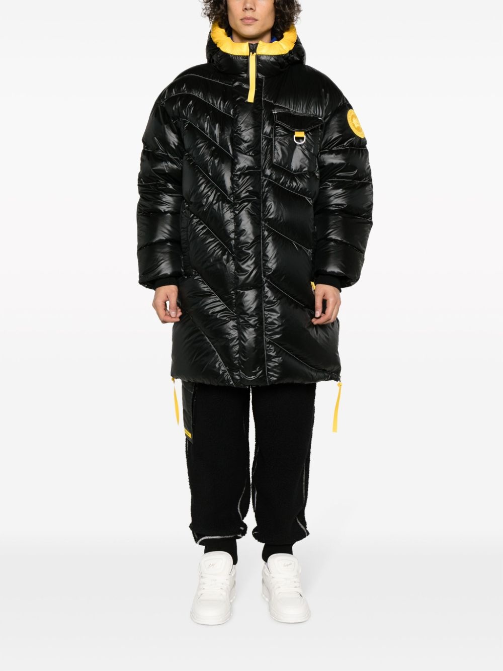 x Pyer Moss hooded quilted down coat - 2