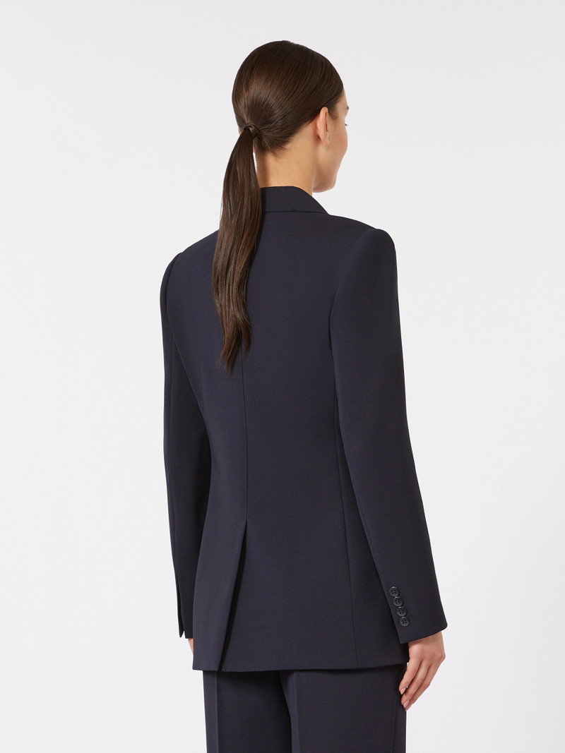 GREMBO Fitted wool crepe blazer - NAVY 4