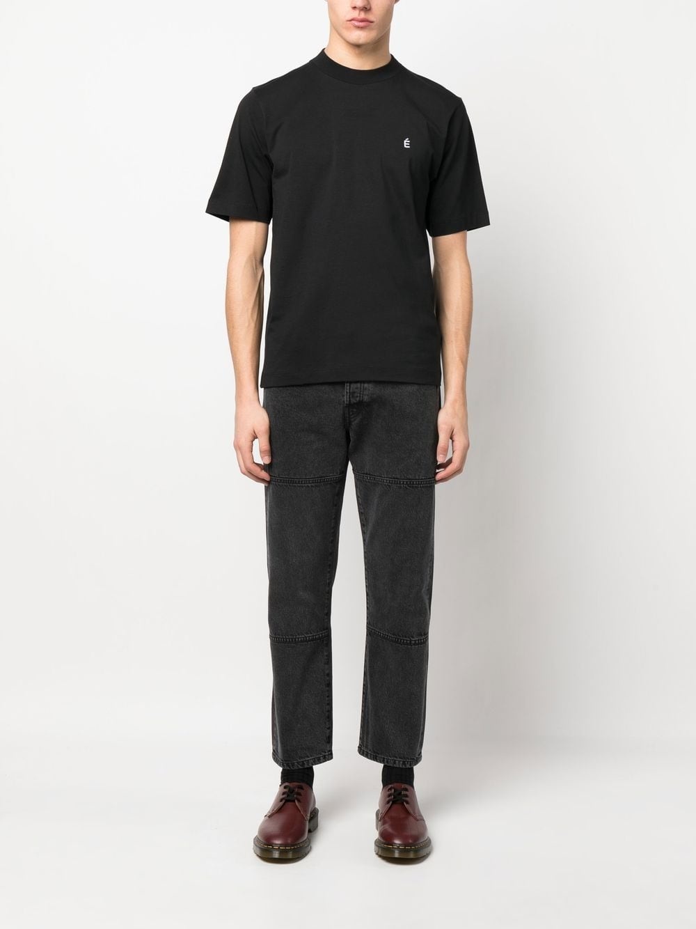 logo-embroidered organic cotton T-shirt - 2