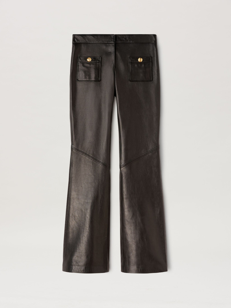 Flare Leather Pants 1
