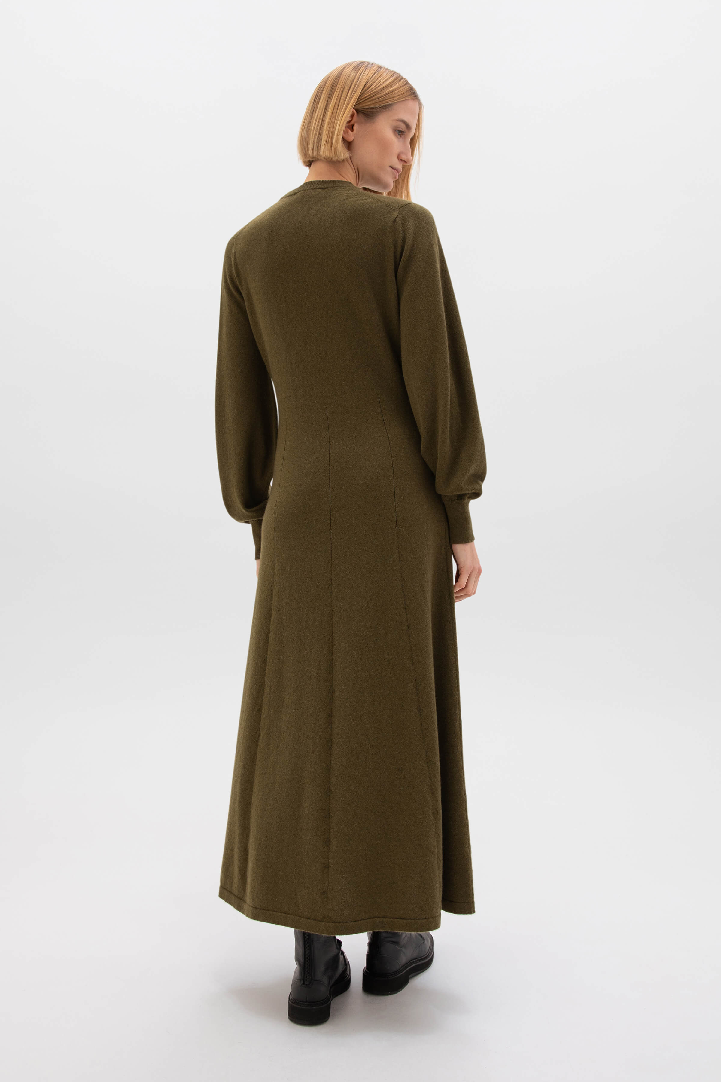 Fit & Flare Cashmere Dress - 3