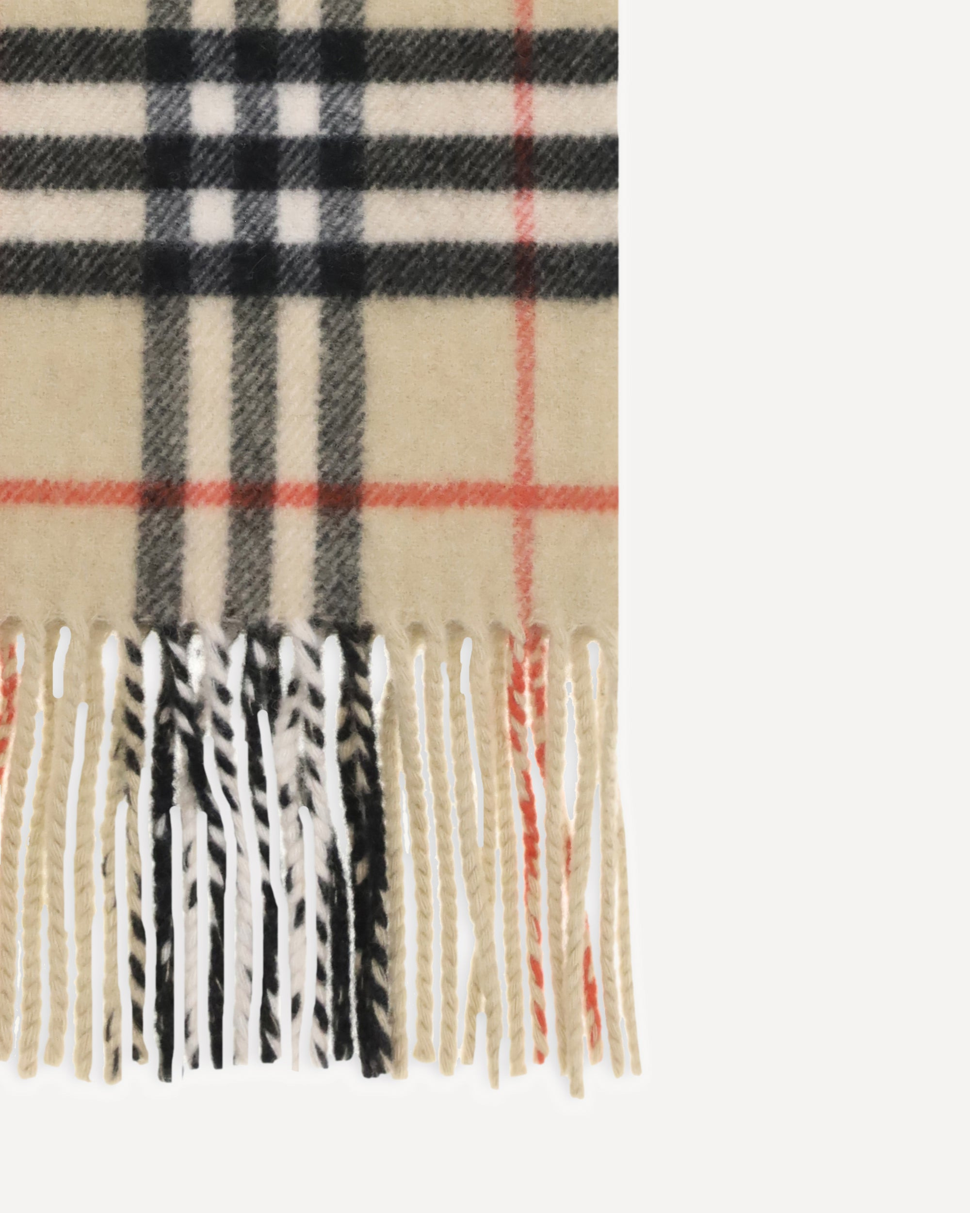 Thin cashmere Check Scarf - 3