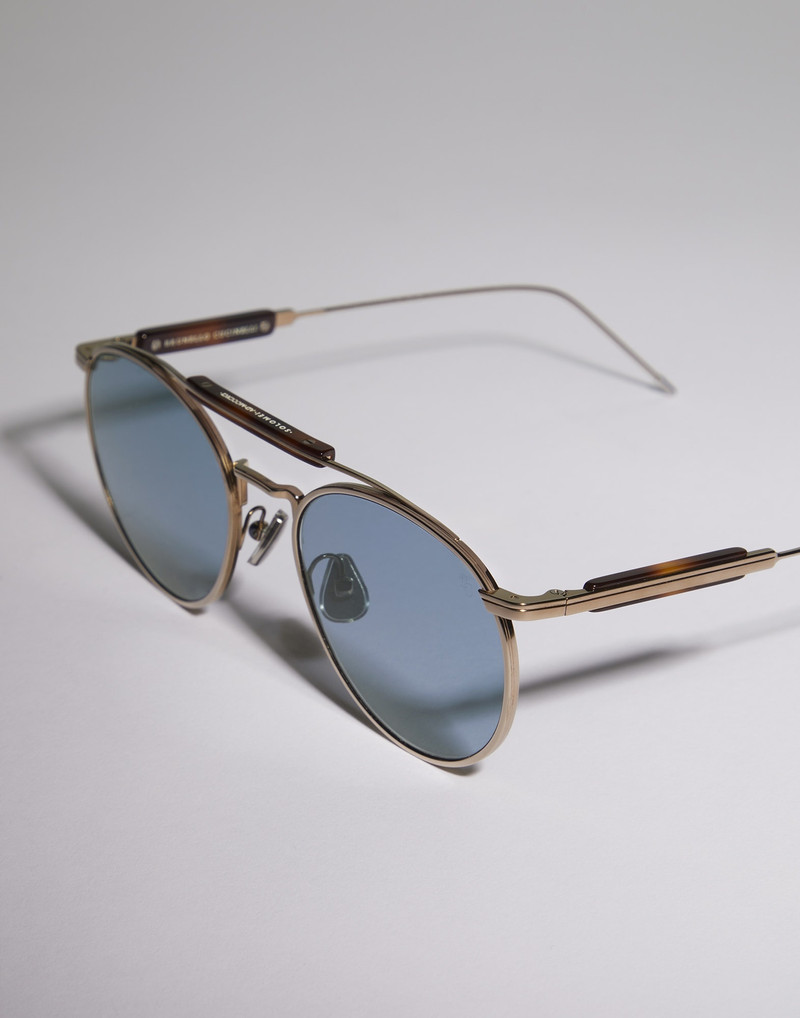 Brunello Cucinelli Sartorial Sunset titanium sunglasses outlook