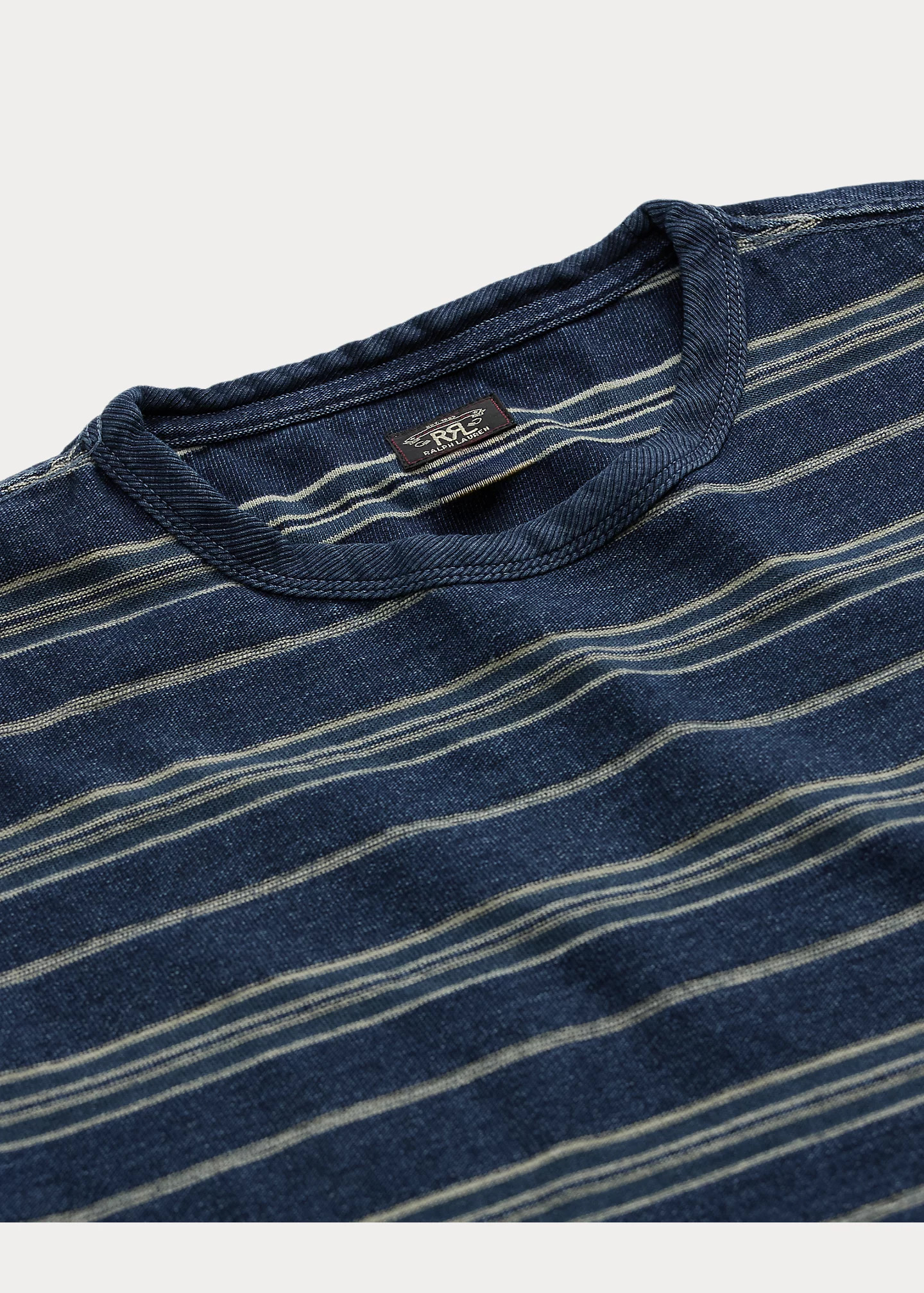 Indigo Striped Jersey T-Shirt - 3