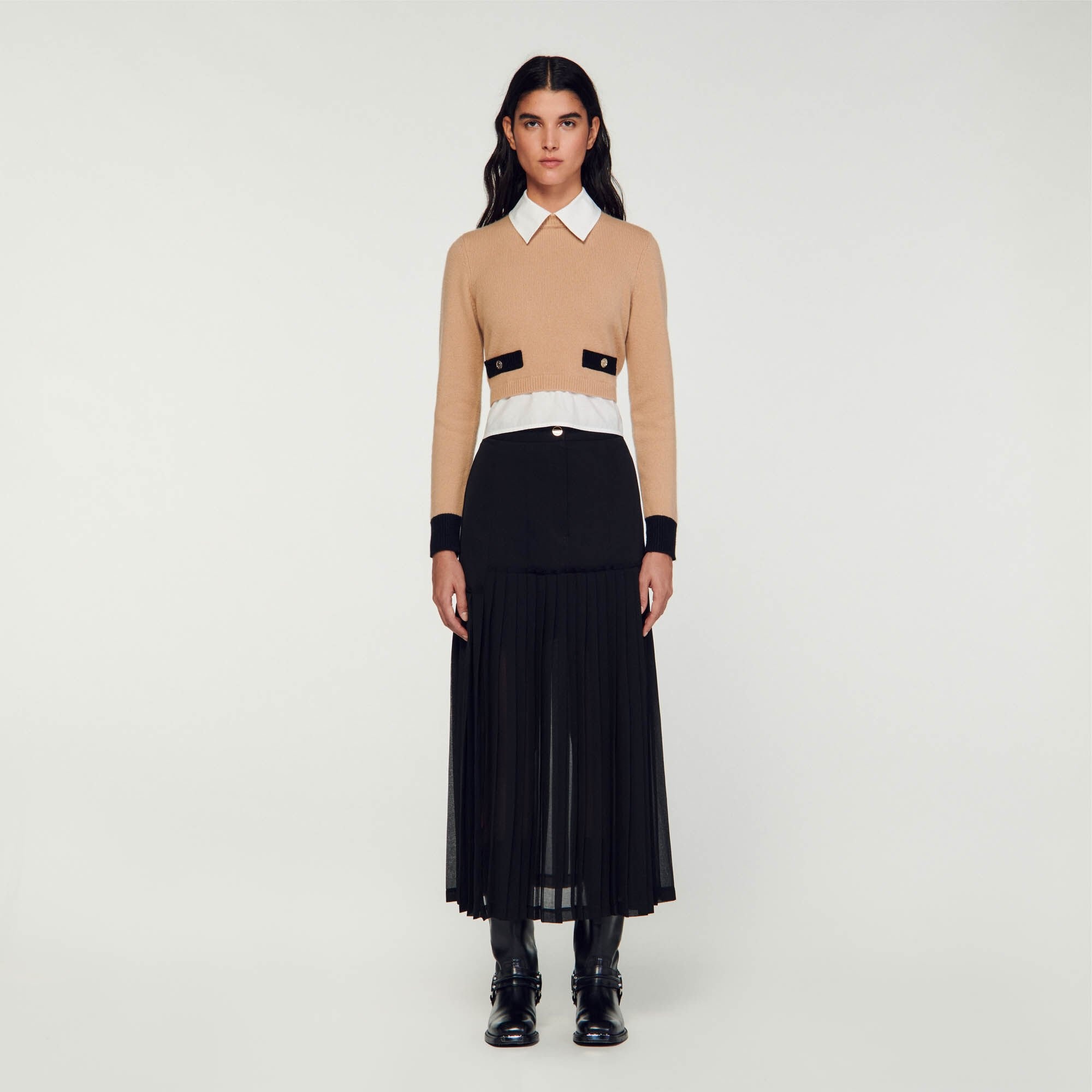 PLEATED LONG SKIRT - 2