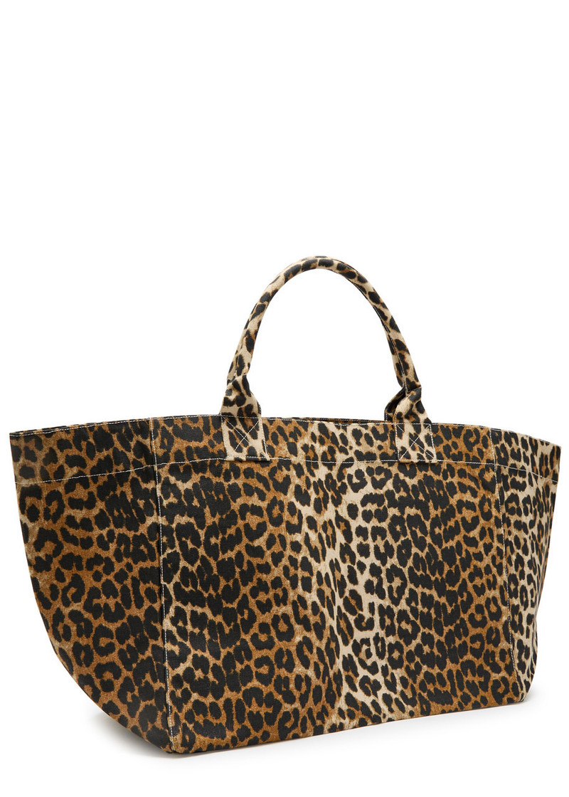 GANNI Ganni Printed Xxl Shopper Canvas Tote bag outlook
