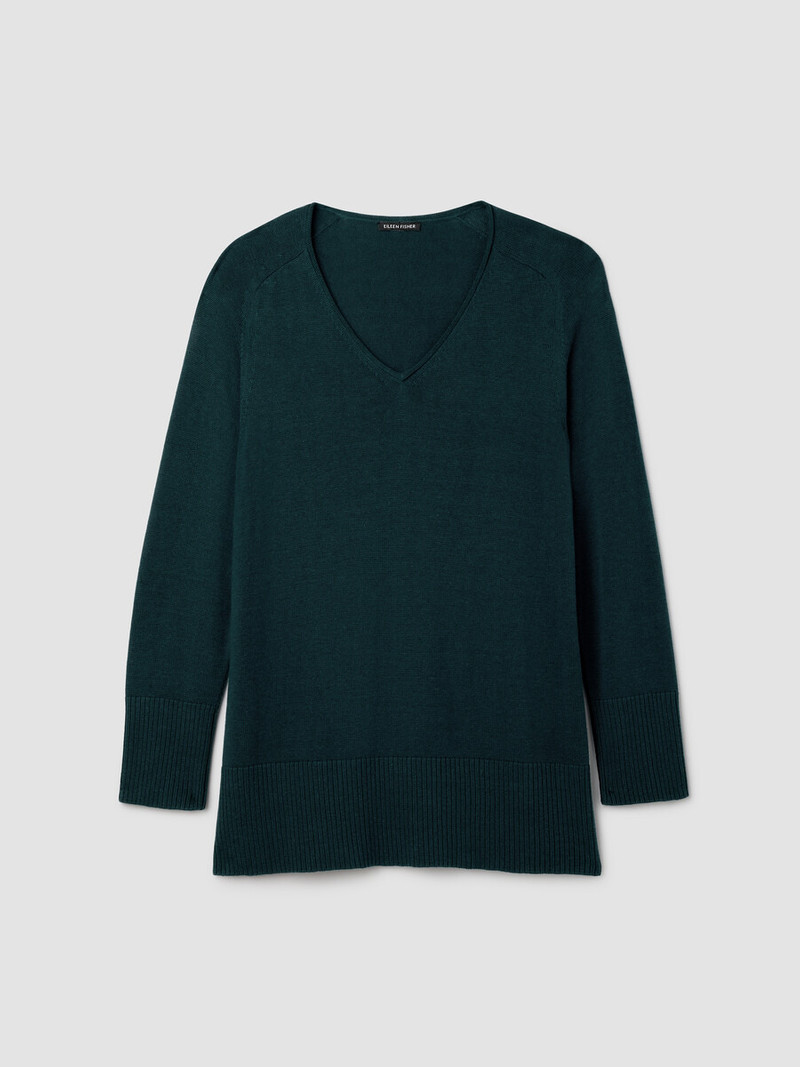 Peruvian Cotton Blend V-Neck Top 1