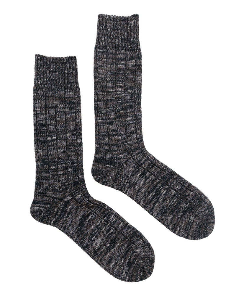 The Real McCoys The Real McCoy’s MA23110 Outdoor Wool Socks ‘Camp’ Charcoal outlook