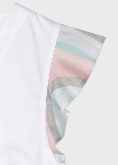 Paul Smith White Cotton 'Swirl' Sleeve Top outlook