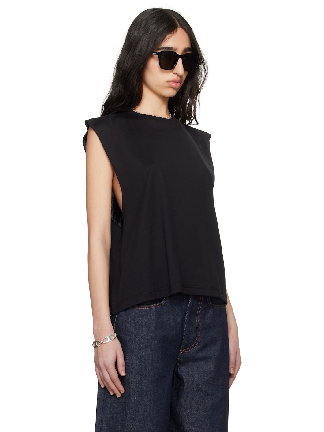 Black Nat Tank Jersey Cotton Surfer T-shirt - 2