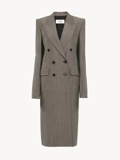 Chloé TAILORED COAT IN WOOL & COTTON TWEED outlook