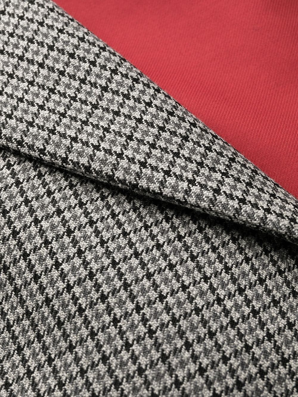 stitch-detail checked coat - 7