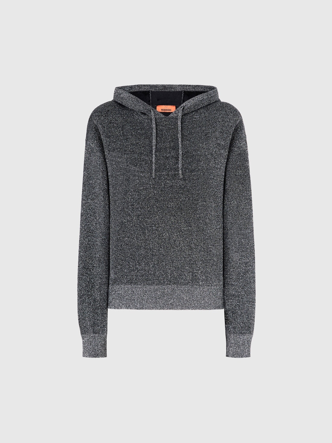 Glitter effect viscose hoodie - 1