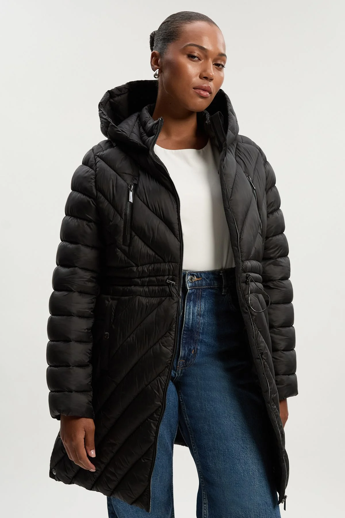 Plus Size Lightweight Packable Coat - 1