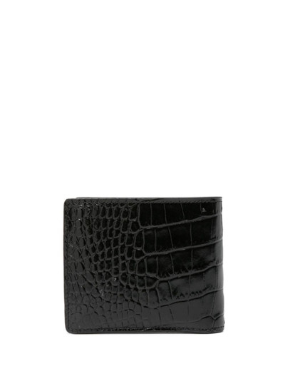 VERSACE crocodile-effect leather wallet outlook