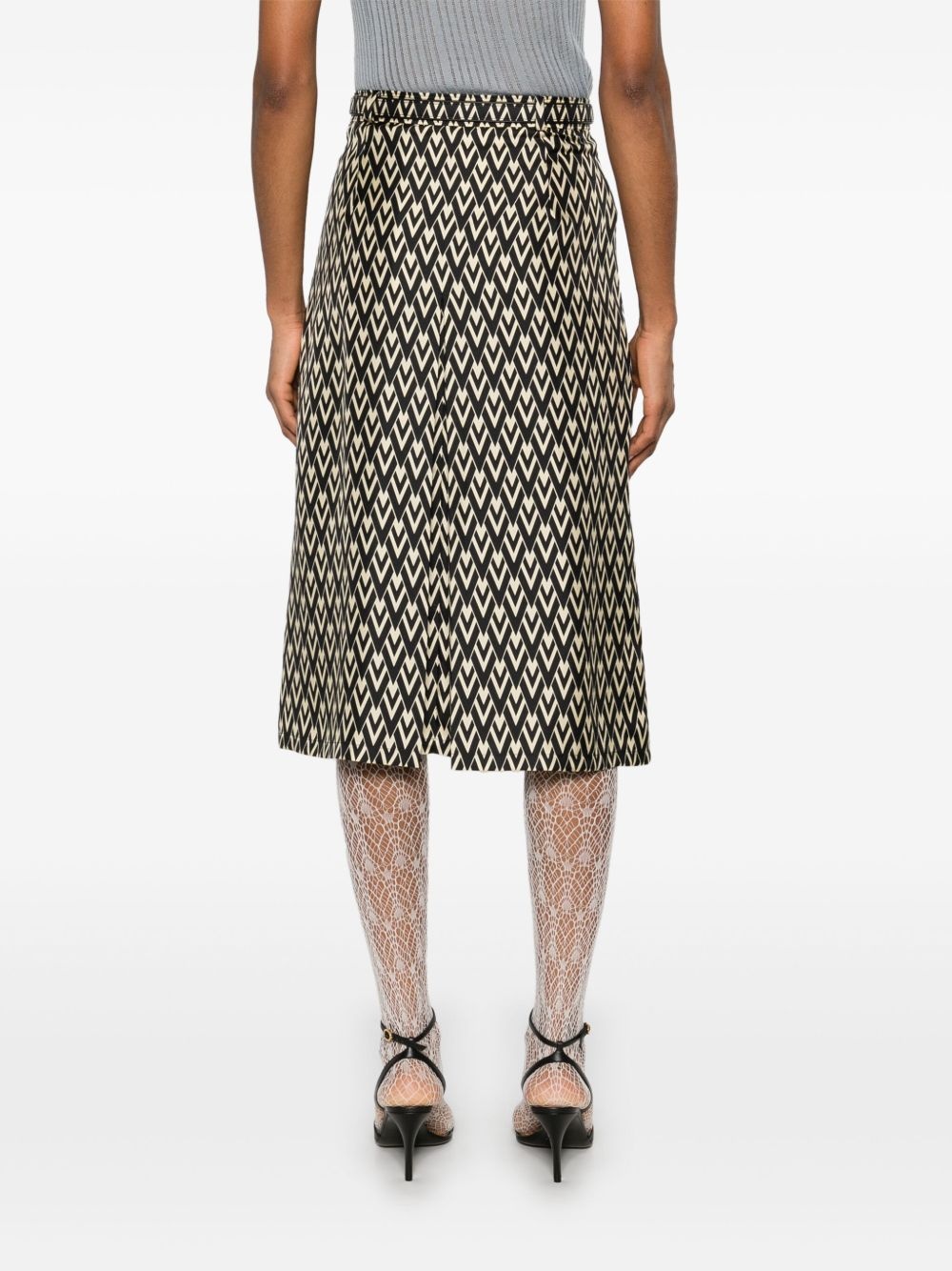 logo-print midi skirt - 4
