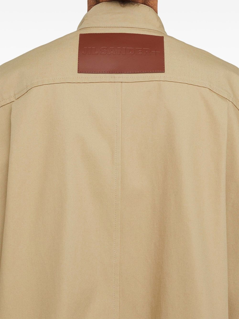 logo-appliquÃ© cotton jacket - 5