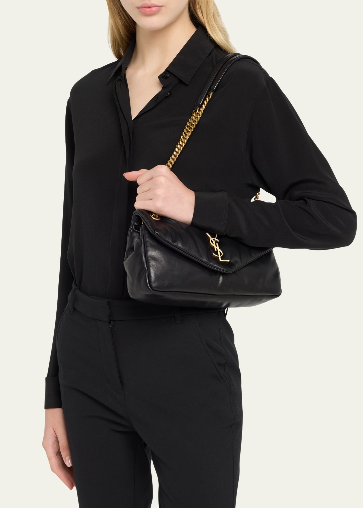 Calypso YSL Leather Chain Shoulder Bag - 2