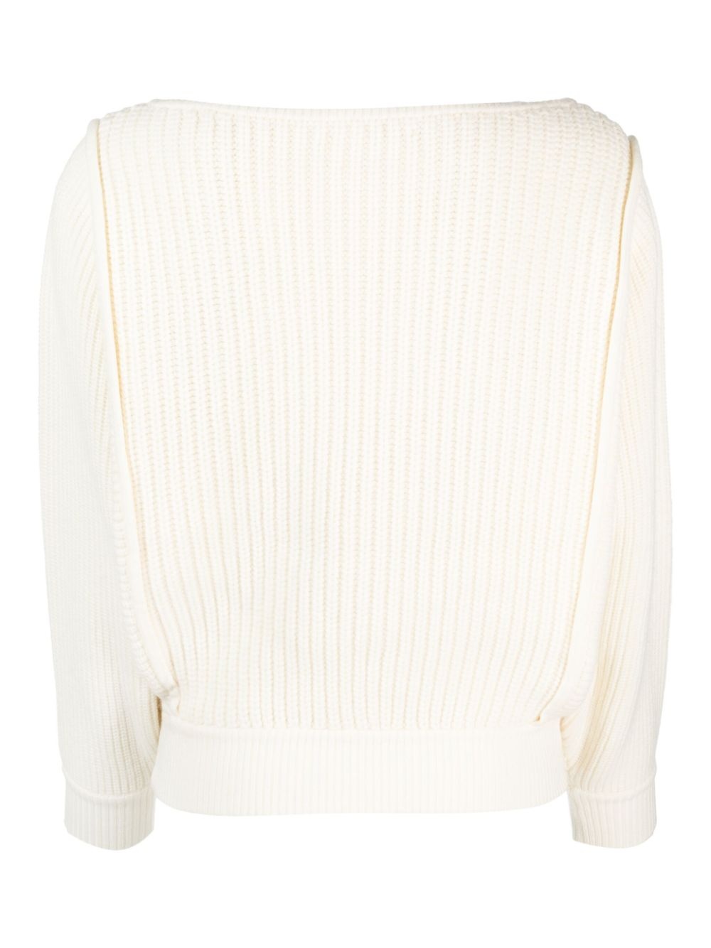 boat-neck ribbed jumper - 2