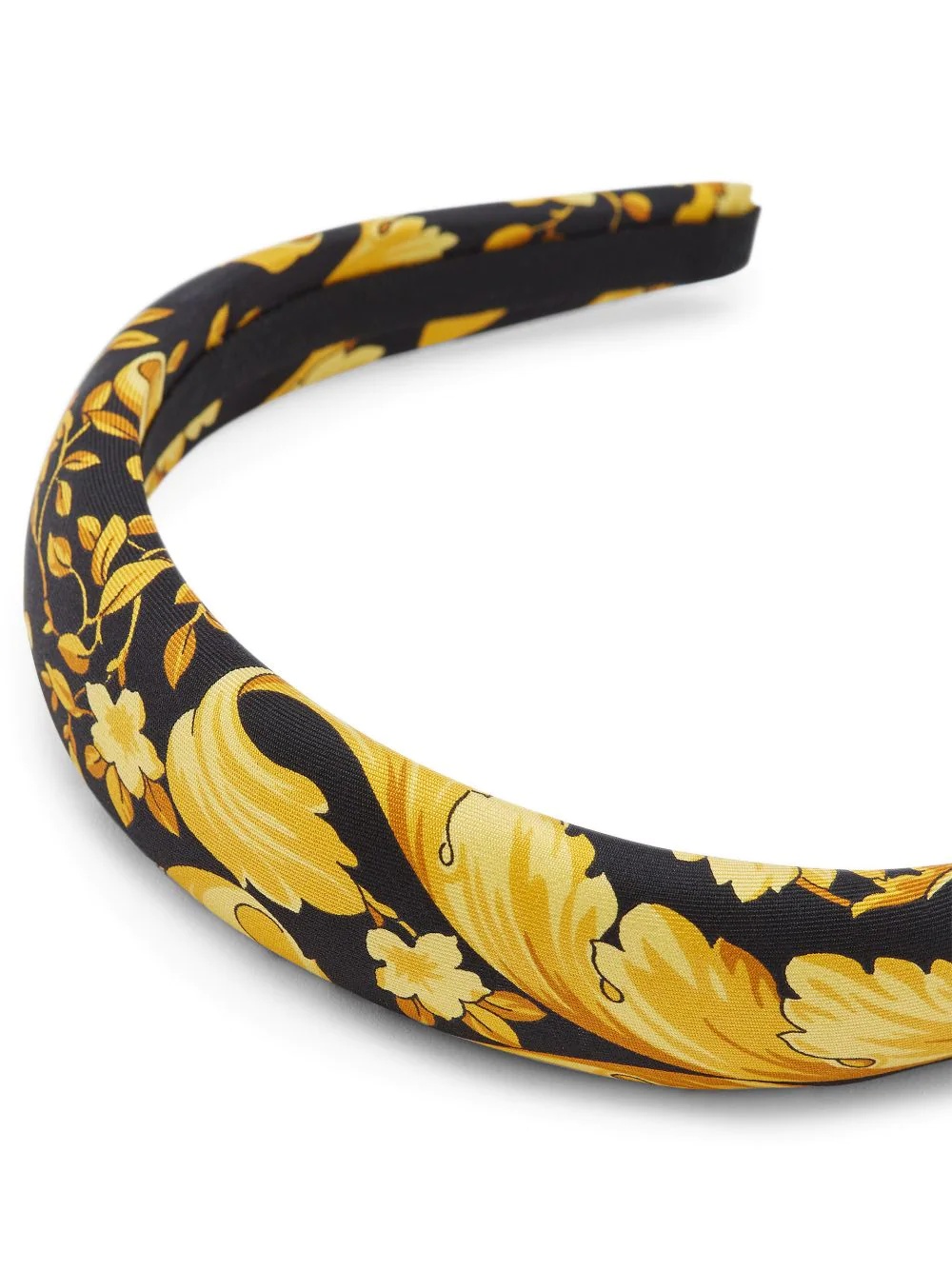 Barocco-print silk hairband - 3