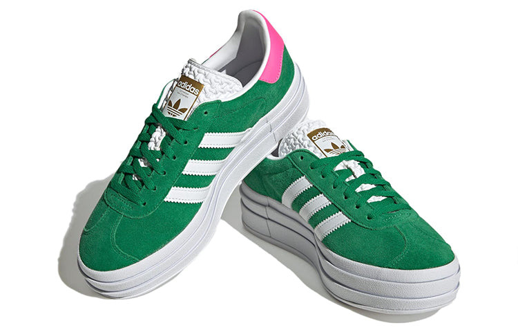 (WMNS) adidas originals Gazelle Bold 'Green Lucid Pink' IG3136 - 3
