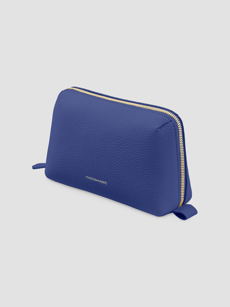 Leather Tech Pouch - Lapis Blue 3